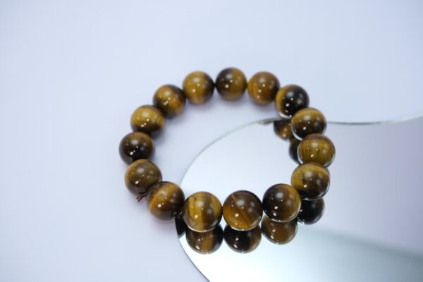 Tiger's Eye Bead Bracelet Grounding Stone for Courage, Focus & Protection