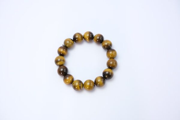 Tiger's Eye Bead Bracelet Grounding Stone for Courage, Focus & Protection