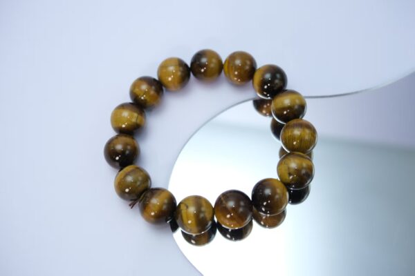 Tiger's Eye Bead Bracelet Grounding Stone for Courage, Focus & Protection