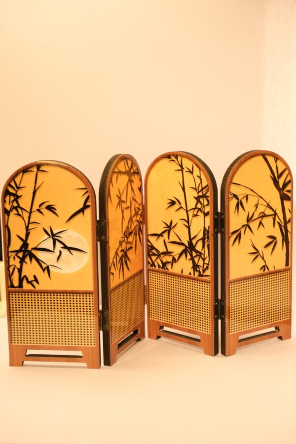 新中式折叠小屏风摆件装饰画