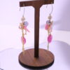 Handmade 925 Sterling Silver Earrings with Real Preserved Pink Peach Blosssom Petals