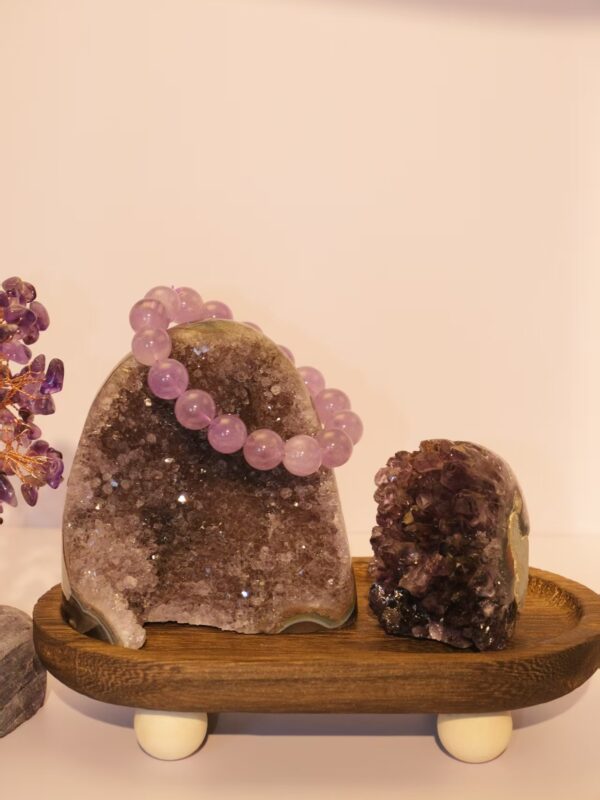 紫水晶原石两件原石摆件