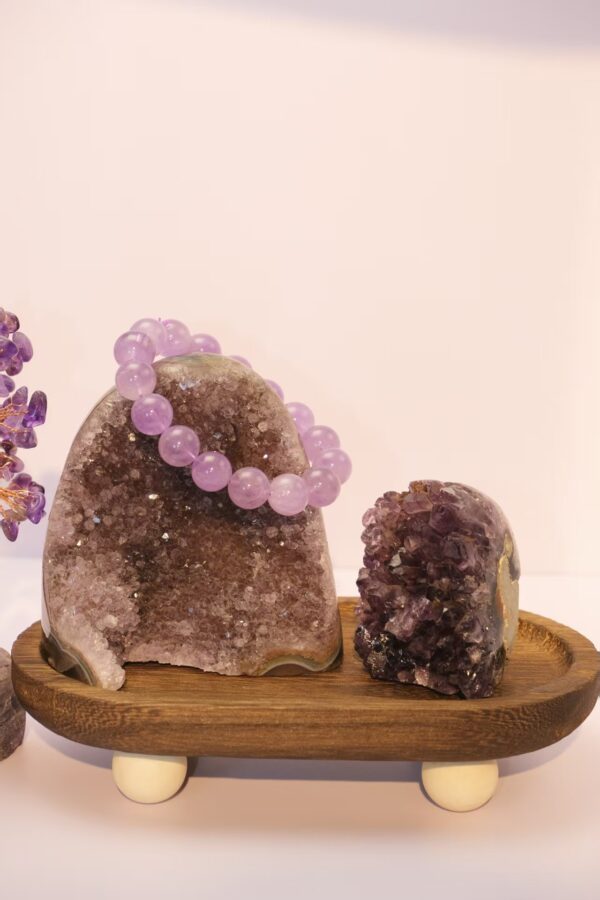 紫水晶原石两件原石摆件