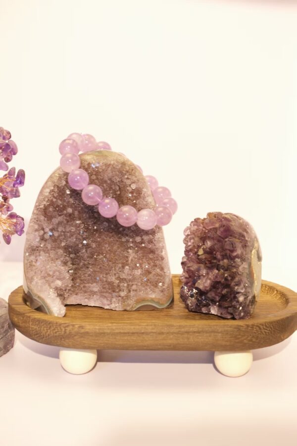 紫水晶原石两件原石摆件