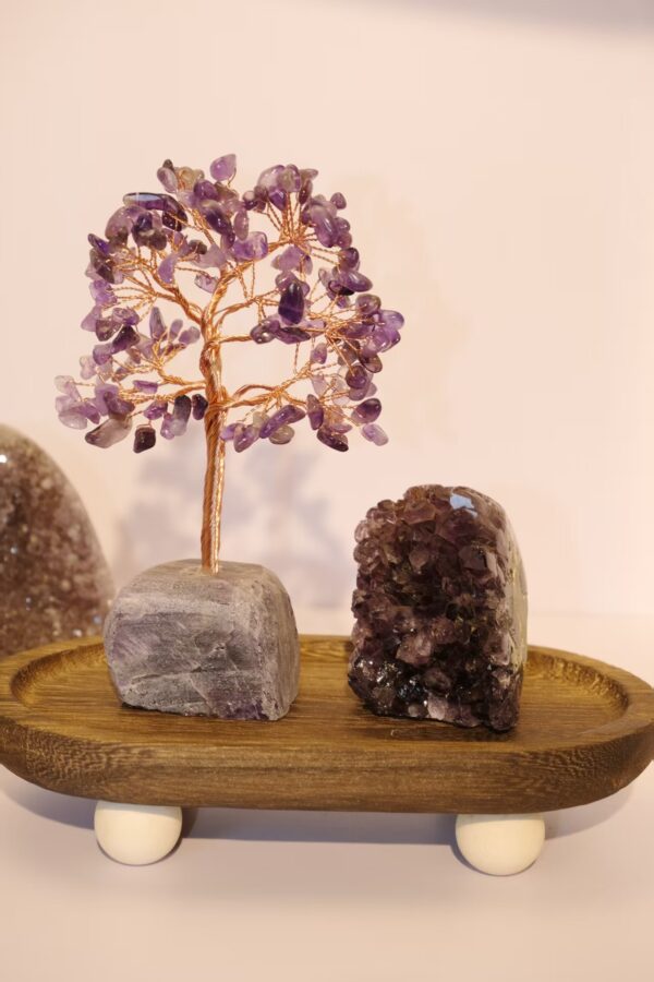 紫色水晶原石摆件