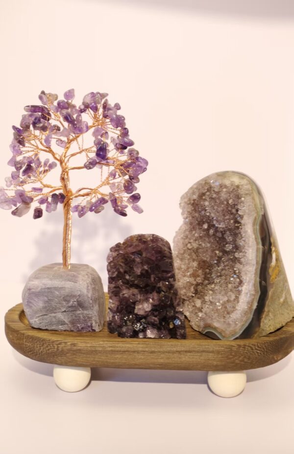 紫色水晶原石摆件