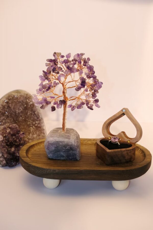 紫色水晶原石摆件