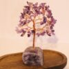 紫色水晶原石发财树