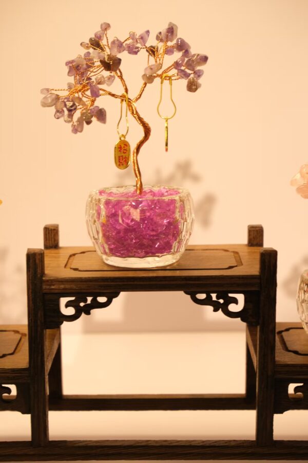 紫水晶发财树小摆件