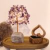 紫水晶原石发财树摆件套装