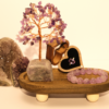 Amethyst Original Stone Wealth Tree Ornament Set
