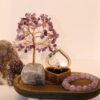 紫水晶原石发财树摆件套装