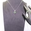 925 Sterling Silver Green Vesuvianite Pendant & Ring Set