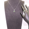 925 Sterling Silver Green Vesuvianite Pendant & Ring Set