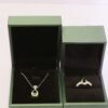 925 Sterling Silver Green Vesuvianite Pendant & Ring Set