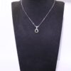 925 Silver Green Diopside Teardrop Necklace with Halo