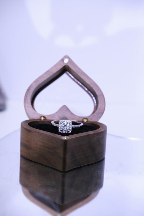 Square Moissanite Halo Ring