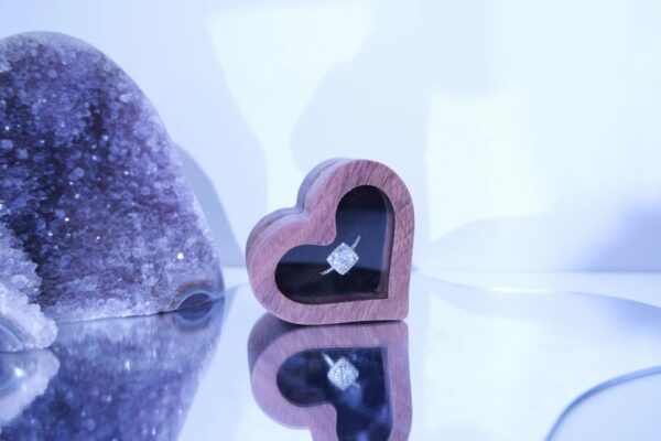 Square Moissanite Halo Ring