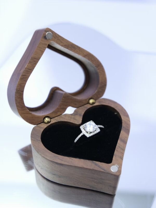 Square Moissanite Halo Ring