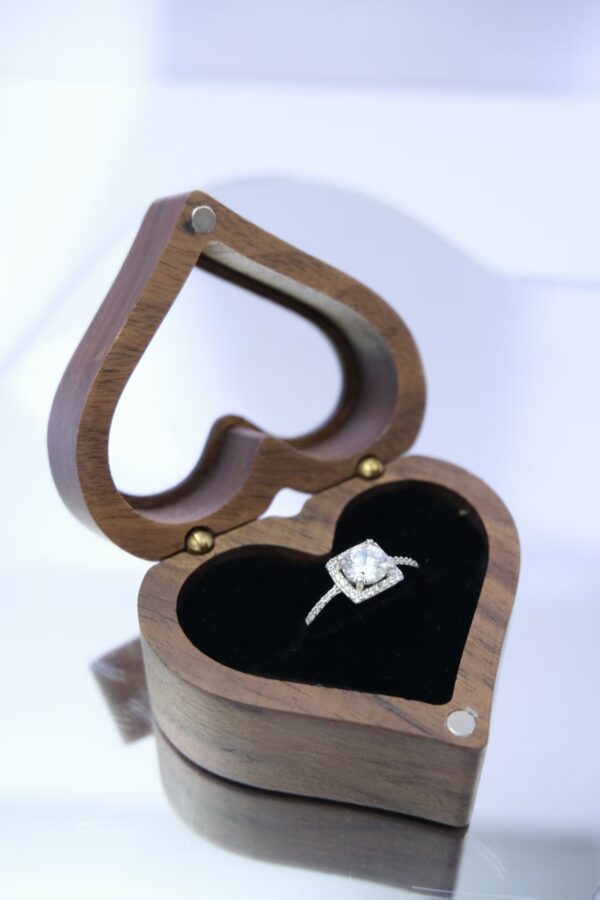 Square Moissanite Halo Ring