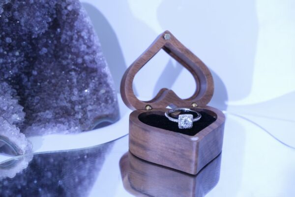 Square Moissanite Halo Ring