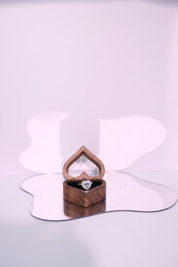 Heart-Shaped Blue Topaz Ring