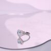 Heart-Shaped Blue Topaz Ring