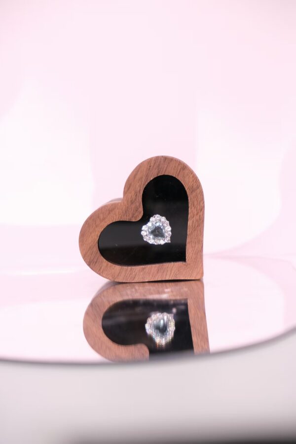 Heart-Shaped Blue Topaz Ring