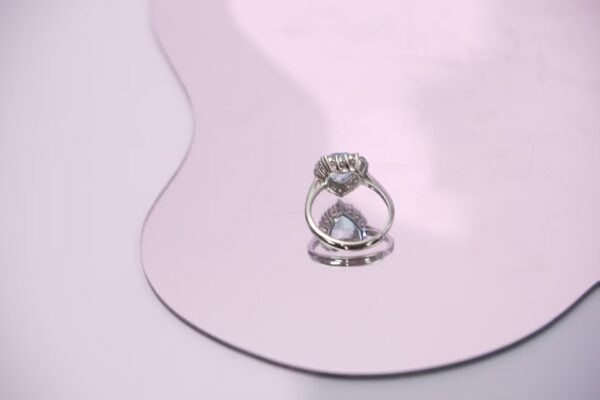 Heart-Shaped Blue Topaz Ring