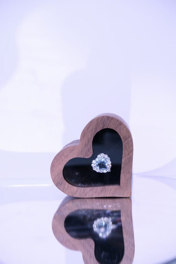 Heart-Shaped Blue Topaz Ring