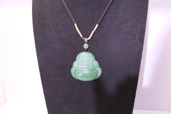 Jade Happy Buddha Adjustable Cord Necklace