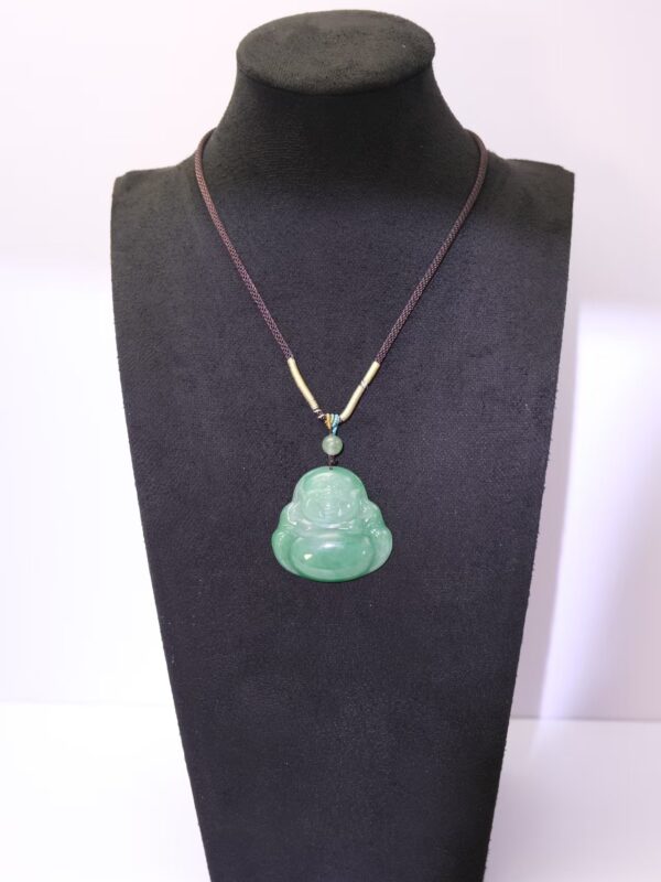 Jade Happy Buddha Adjustable Cord Necklace