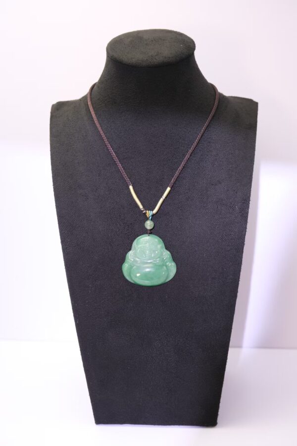 Jade Happy Buddha Adjustable Cord Necklace