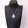 925 Silver Jade Round Pendant Necklace