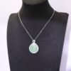 925 Silver Jade Round Pendant Necklace