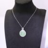925 Silver Jade Round Pendant Necklace