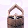 Pear-Cut Natural Citrine Ring with Diamond Halo