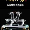 Exquisite Handmade Crystal Mandarin Duck Figurine