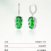Natural Jade Leaf Jewelry Set 4pcs (Necklace, Earrings, Ring，bracelet) with 925 Sterling Silver & CMA Certificate