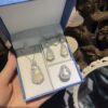 White Natural Jade Gourd Jewelry Set (Necklace, Earrings, Ring)